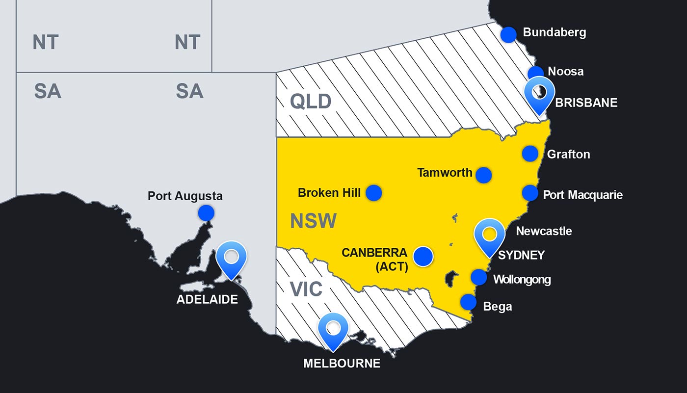 Area of car hire NSW